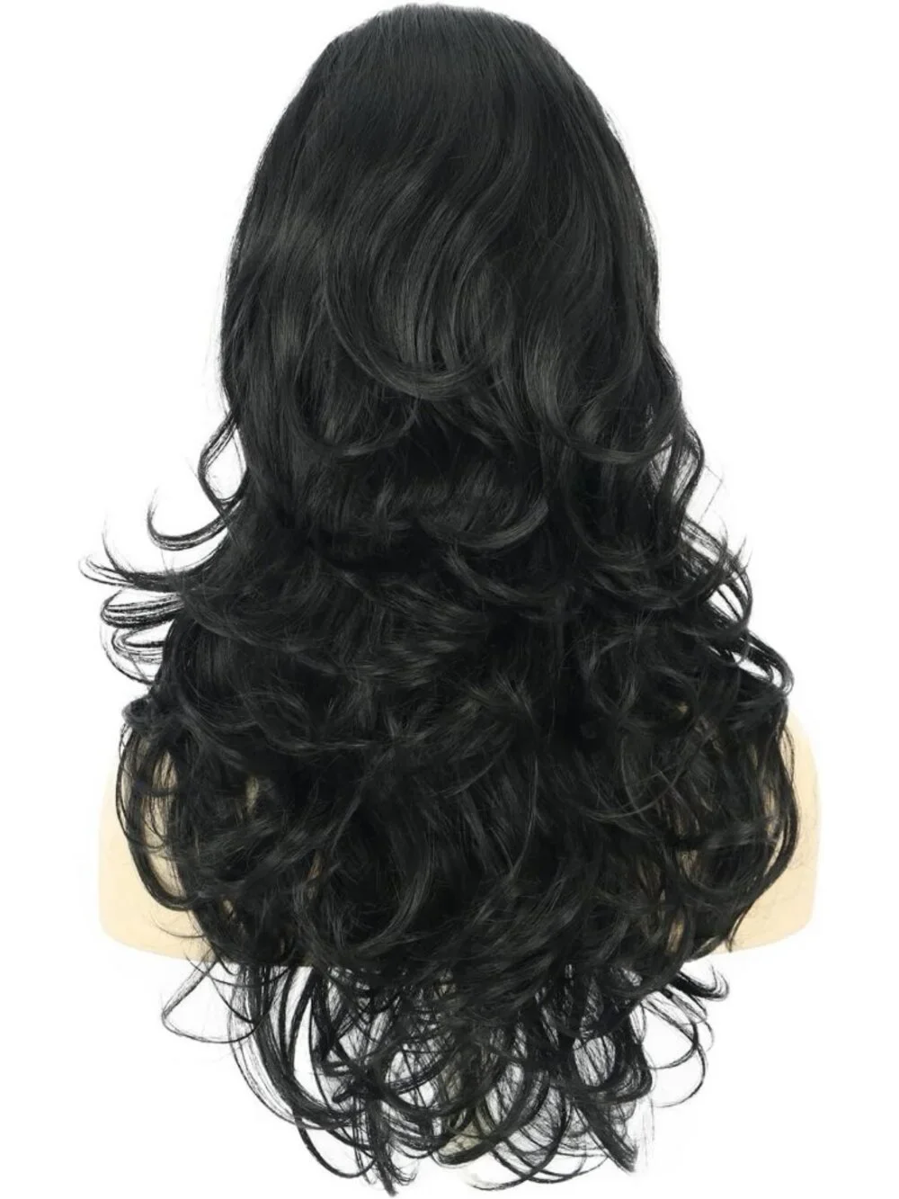 Long Wavy Black Bouffant Wig for Women | 60s 70s Beehive Style Hairpiece